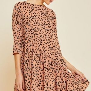 VICI Hayden Asymmetrical Dalmatian Print Dress